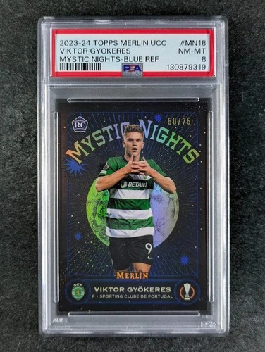 Viktor Gyokeres 2023 Topps Merlin Chrome UEFA Blue 50/75