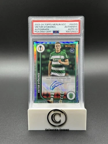 Viktor Gyokeres 2023 Topps Merlin Chrome UEFA Refractor