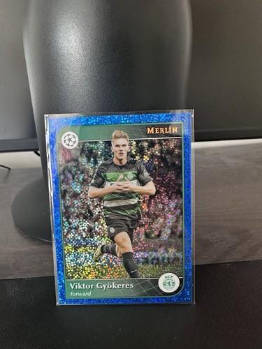 Viktor Gyokeres 2024 Topps Merlin UEFA Blue Sparkle Refractor /150