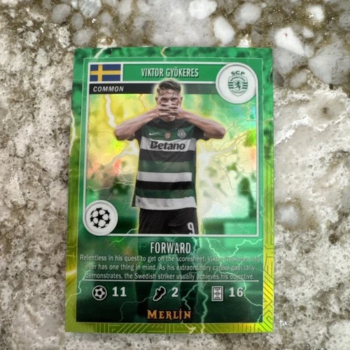Viktor Gyokeres 2025 Topps Merlin UEFA Champions Verde MG-49