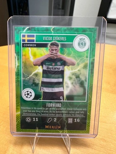 Viktor Gyokeres 2025 Topps Merlin UEFA Green