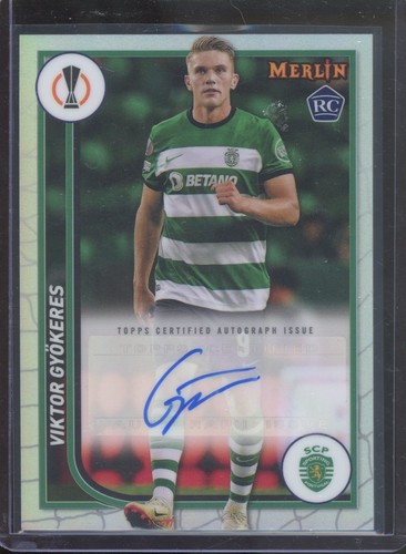Viktor Gyokeres 2023 Topps Merlin UEFA Refractor