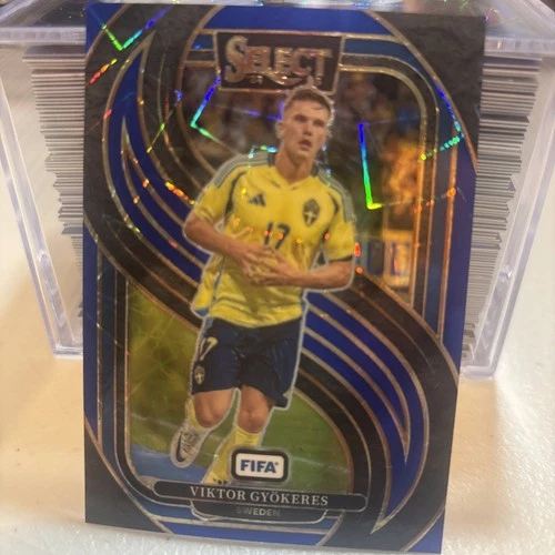 Viktor Gyokeres 2024 Panini Select Blue Lazer Prizm