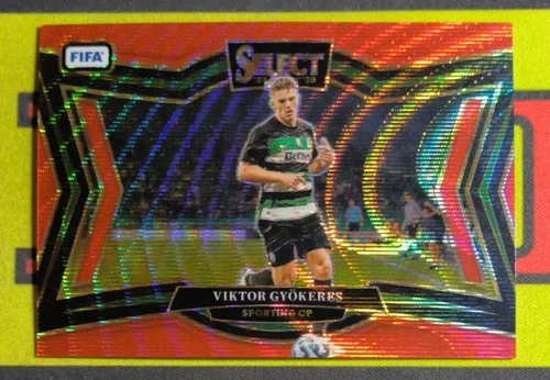 Viktor Gyokeres 2024 Panini Select FIFA Field Level Red Wave /59
