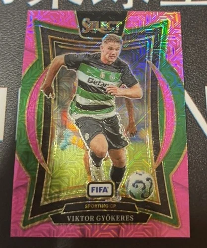 Viktor Gyokeres 2024 Panini Select FIFA Pink Mojo Prizm 243/299