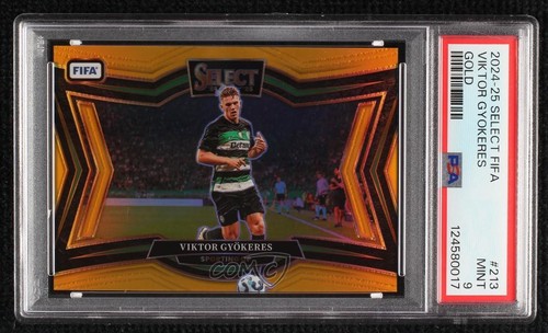 Viktor Gyokeres 2024 Panini Select Gold Prizm /10