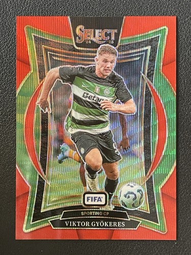 Viktor Gyokeres 2024 Panini Select Red Wave Prizm /59