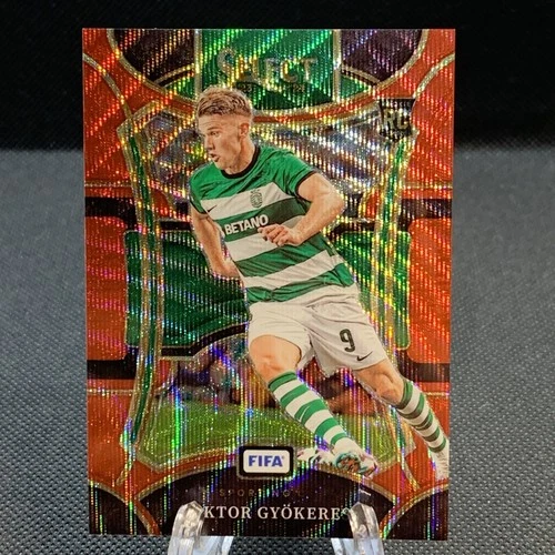 Viktor Gyokeres 2024 Panini Select Red Wave Prizm 79/149
