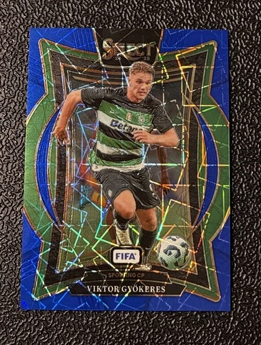 Viktor Gyokeres 2024 Panini Seleziona FIFA Blue Lazer Prizm