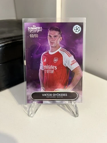 Viktor Gyokeres 2025 Topps Summer Signings Arsenal Purple /50