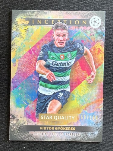 Viktor Gyokeres 2024 Topps Inception UCC Black Foil /199
