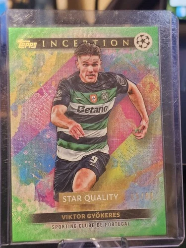 Viktor Gyokeres 2024 Topps Inception UCC Green Foil /99