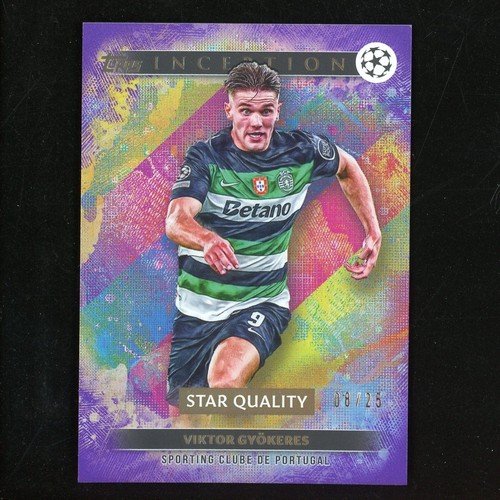 Viktor Gyokeres 2024 Topps Inception UCC Purple Foil /25