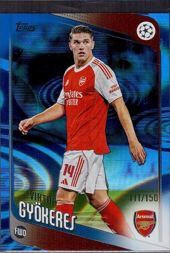 Viktor Gyokeres 2025 Topps UEFA Club Competitions Blue Foil /150