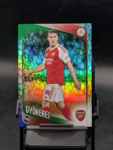 Viktor Gyokeres 2025 Topps UEFA Club Competitions Green Easter Foil