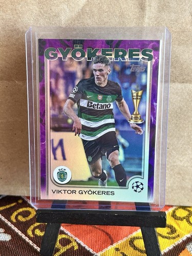 Viktor Gyokeres 2024 Topps UEFA Club Competitions Purple Inferno /299