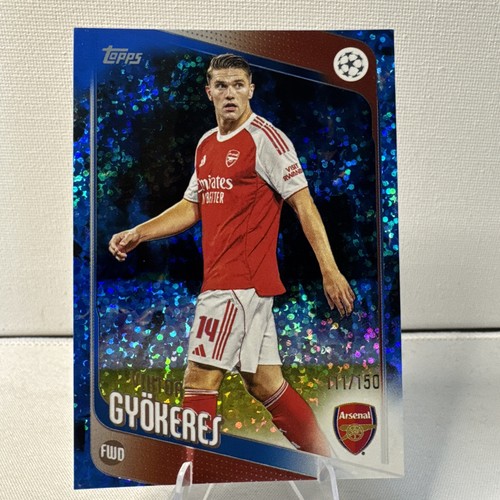 Viktor Gyokeres 2025 Topps UEFA UCC Blue Inferno Foil /150