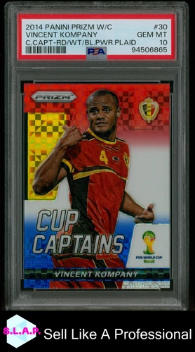 Vincent Kompany 2014 Panini Prizm World Cup Red White & Blue
