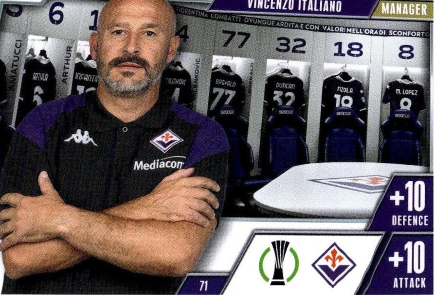 Vincenzo Italiano 2023 Topps Match Attax UEFA Club Competitions Extra