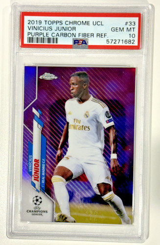 Vinícius Júnior 2019 Topps Chrome Viola Fibra di Carbonio Rifrattore