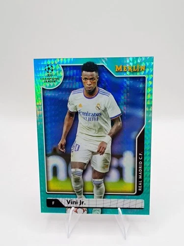 Vini Jr. 2021 Panini Merlin Chrome Aqua Prism Refractor #125
