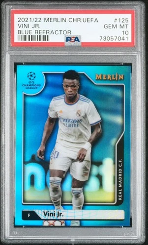 Vini Jr 2021 Topps Merlin Chrome UEFA Blue Refractor /75