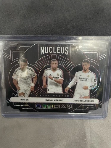 Vinicius Jr, Kylian Mbappe, Jude Bellingham 2024 Panini Obsidian /50