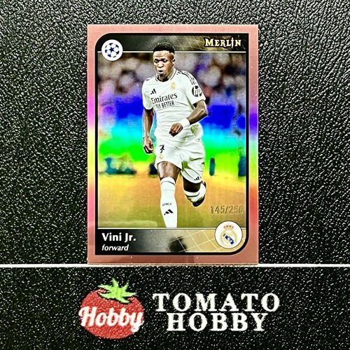 Vinicius Jr. 2024 Topps Merlin Chrome Pink Gold Refractor /250