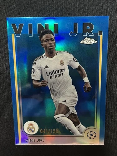 Vinicius Junior 2024 Topps Chrome Blue Refractor