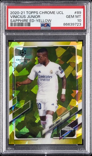 Vinicius Junior 2020 Topps Chrome Champions League Sapphire /99