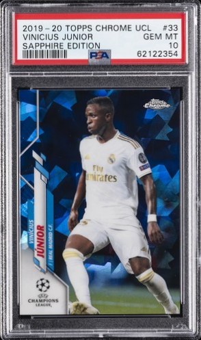 Vinicius Junior 2019 Topps Chrome Champions League Sapphire Edition