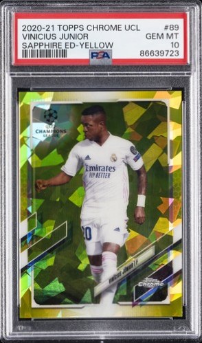 Vinicius Junior 2020 Topps Chrome Champions League Sapphire Edition /99