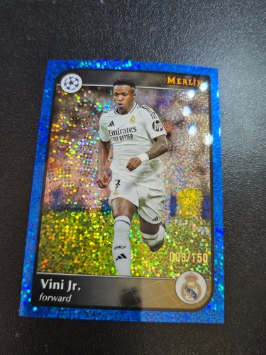 Vinicius Junior 2024 Topps Chrome Merlin Blue Shimmer /150