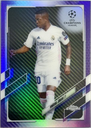 Vinicius Junior 2020 Topps Chrome Purple Carbon Refractor