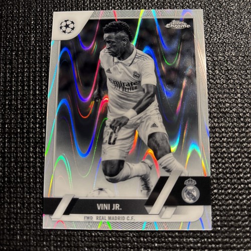 Vinicius Junior 2022 Topps Chrome Ray Wave White Black