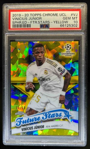 Vinicius Junior 2019 Topps Chrome Sapphire Yellow Refractor /99
