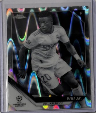 Vinicius Junior 2021 Topps Chrome UCL Black & White RayWave Refractor