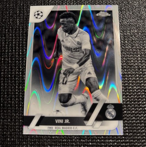 Vinicius Junior 2022 Topps Chrome UEFA Champions League Black & White Refractor