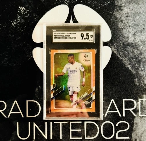 Vinicius Junior 2020 Topps Chrome UEFA Champions League Orange Bubbles