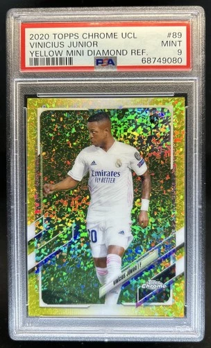 Vinicius Junior 2021 Topps Chrome Yellow Mini Diamond /299