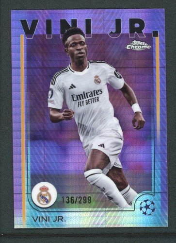 Vinicius Junior 2025 Topps Cromo UEFA Champions League Hyper Purple 136/299