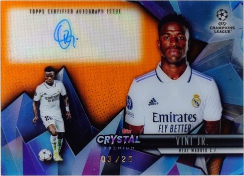 Vinicius Junior 2023 Topps Crystal Premium Orange Refractor /25