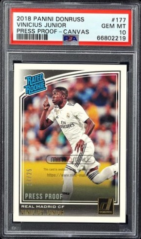 Vinicius Junior 2018 Panini Donruss Press Proof - Canvas /25