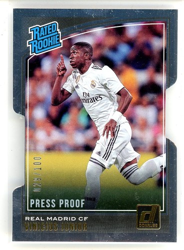 Vinicius Junior 2019 Panini Donruss Argento Press Proof /100