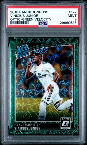Vinicius Junior 2018 Panini Donruss Optic Green Velocity /200