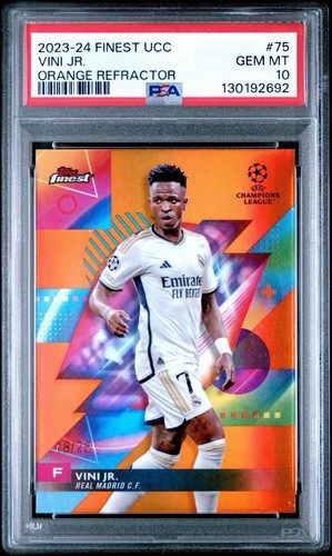 Vinicius Junior 2023 Topps Finest Orange Refractor /25