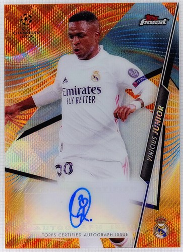 Vinicius Junior 2021 Topps Finest Orange Wave /25