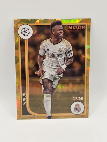 Vinicius Junior 2023 Topps Merlin Chrome Gold Refractor /50