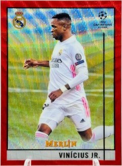 Vinicius Junior 2020 Panini Merlin Collection Chrome Red Refractor /5
