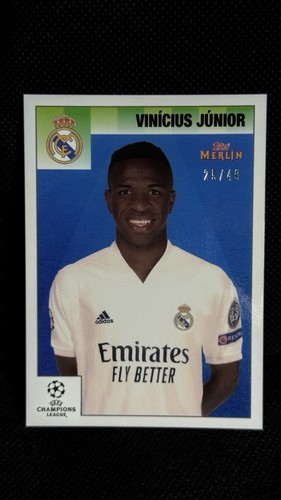 Vinicius Junior 2020 Topps Merlin Heritage 95 Azul /49